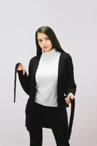 Hooded Cardigan Belt