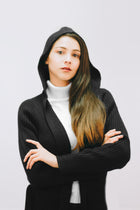 Hooded Cardigan Belt