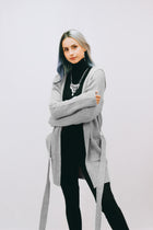 Hooded Cardigan Belt