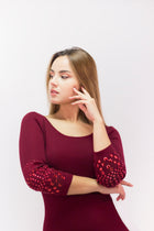 Dress With Studs on the Sleeves