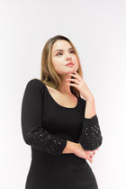 Dress With Studs on the Sleeves