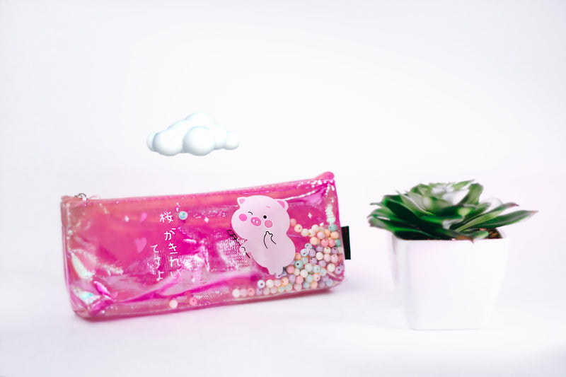 Cartuchera pig decorada